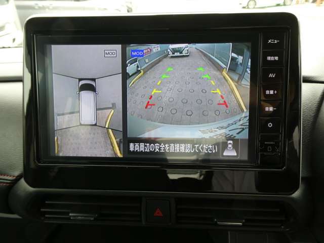 これが【アラウンドビューモニター】上空から見下ろしているかのような映像を映し出して、スムーズな駐車をアシスト