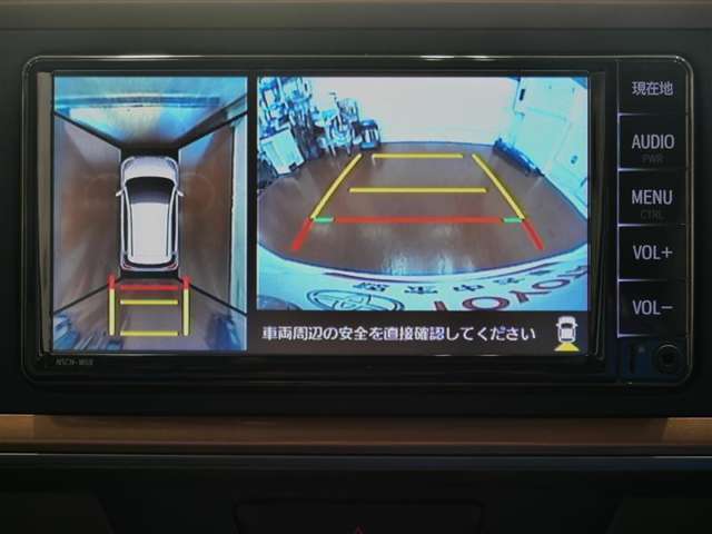 【全周囲カメラ】まるで上から車を見ている様に移ります☆縦列駐車や幅寄せ時に大活躍♪