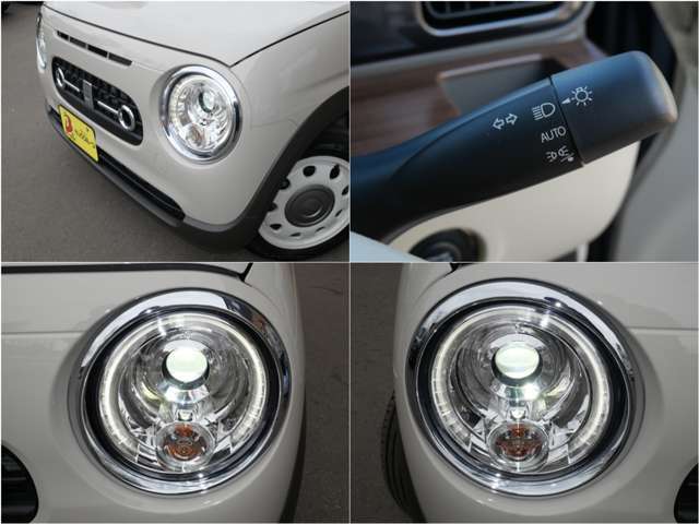 LEDヘッドライトでナイトクルージングも視界をしっかり確保！暗くなると自動点灯のオートライトも装備してます！