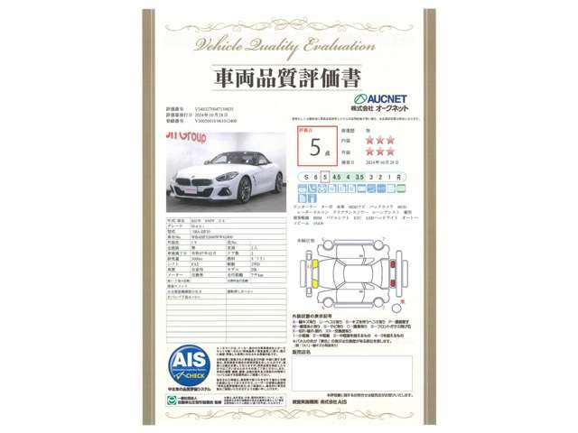 【車輌品質評価書付】第三者機関による車両検査を実施。外装・内装はもちろん、骨格もしっかり検査。その結果を記載した検査証を車両に添付しております。安心して購入していただけると大変好評を頂いております！