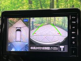 【マルチアラウンドモニター】専用のカメラにより、上から見下ろしたような視点で360度クルマの周囲を確認することができます☆死角部分も確認しやすく、狭い場所での切り返しや駐車もスムーズに行えます。
