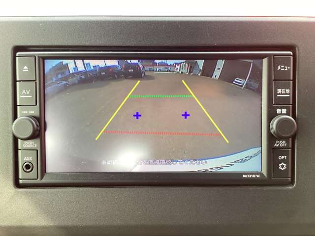 バックビューモニターの映像です！カメラがあると、駐車するときや後退時の安心感が違いますよね♪