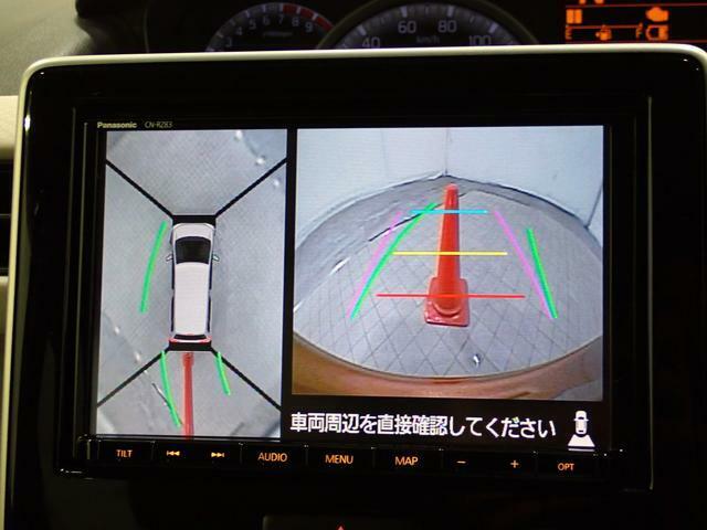 【バックモニター】ガイドライン表示機能付きバックカメラ付きです！バックでの駐車時など後方の安全確認ができて安心安全です♪