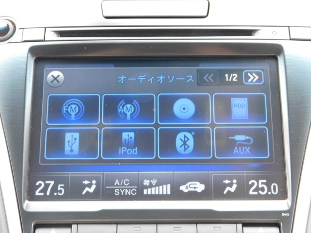 HONDAインターナビ＋リンクアップフリー＋ETC車載器　オーディオ＆ビジュアル機能　TV（12セグ・ワンセグ）DVD/CD　AM/FM　HDMI入力端子　USB　Bluetooth対応