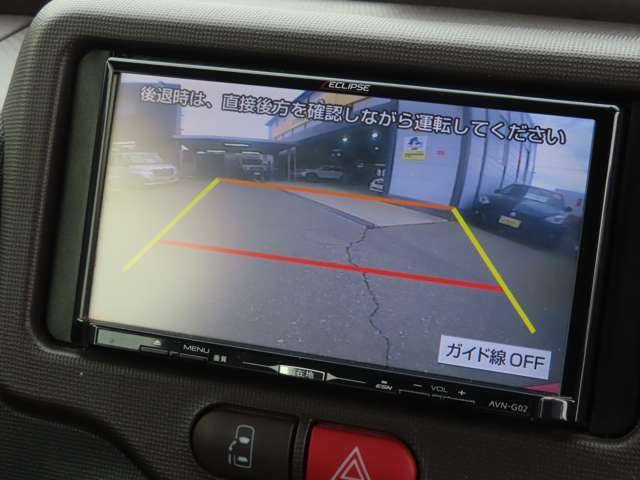 駐車が楽々、バックカメラついてます！ガイド線付きで駐車しやすいですよ！
