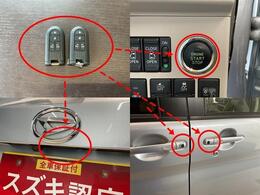 スマートキーなので、バッグやポケットに入ったままでドアロックもエンジンスタートも楽々！