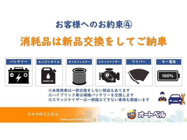 全ての車をご納車前に第3者機関にて査定、チェックを受けております。メーターの巻き戻し、災害車などは一切販売は致しません。