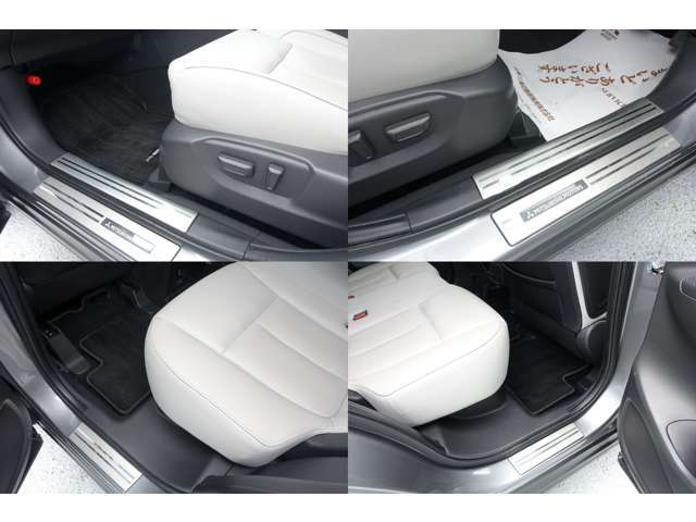 メーカーオプションの本革ライトグレーシートとスカッフプレート付き！！