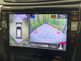 【アラウンドビューモニター】専用のカメラにより、上から見下ろしたような視点で360度クルマの周囲を確認することができます☆死角部分も確認しやすく、狭い場所での切り返しや駐車もスムーズに行えます。