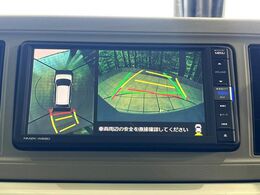 【パノラマモニター】専用のカメラにより、上から見下ろしたような視点で360度クルマの周囲を確認することができます☆死角部分も確認しやすく、狭い場所での切り返しや駐車もスムーズに行えます。