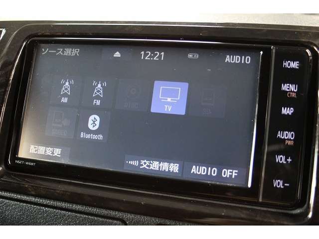 オーデイオメニュー画面です。人気のBluetoothも接続可能です！タッチパネル操作も不具合もありません！