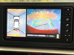 【パノラマモニター】専用のカメラにより、上から見下ろしたような視点で360度クルマの周囲を確認することができます☆死角部分も確認しやすく、狭い場所での切り返しや駐車もスムーズに行えます。