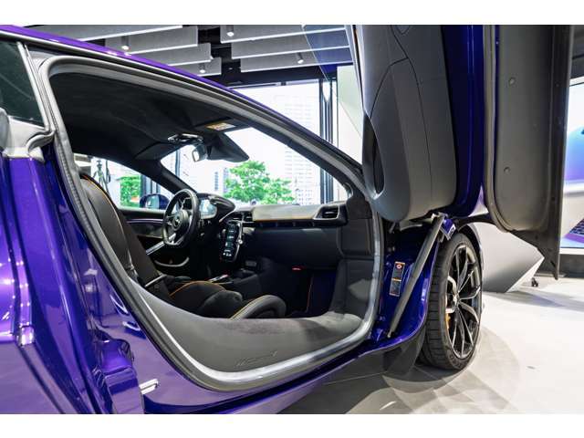 助手席からのお写真となります。カーボンバケットシートですが、体にフィットしレーシングカーとは思えない快適性を有しています。