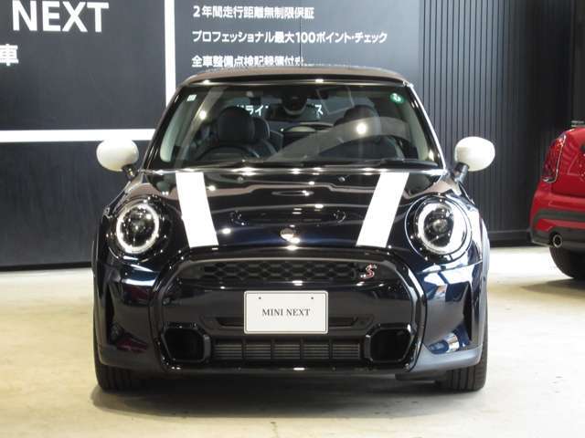 ボンネット中央にはMINIのバードロゴがついています。