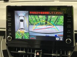 【パノラミックビューモニター】専用のカメラにより、上から見下ろしたような視点で360度クルマの周囲を確認することができます☆縦列駐車や幅寄せ時に活躍してくれます♪