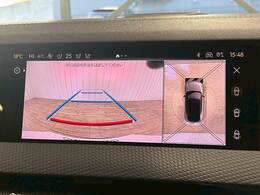 【全周囲モニター】を装備しております。全周囲カメラで危険察知。狭い駐車場でも安心して駐車できますね。