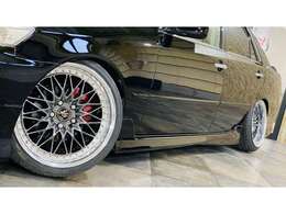 ☆WORK　VS　XV18インチアルミホイール　YOKOHAMAタイヤ☆フルタップ車高調☆レッドカラーキャリパー☆