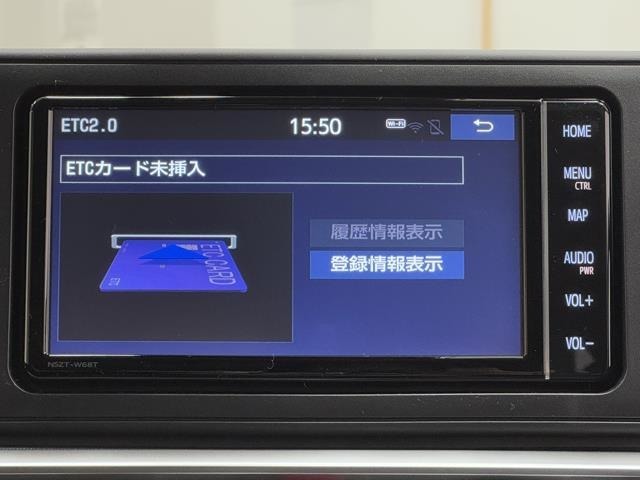 ナビ画面に連動したETCが付いてるので過去に利用した利用料金も一目で分かっちゃいます。　ETCの抜き忘れ、挿し忘れも警告してくれるので防犯、事故対策に安心ですね。