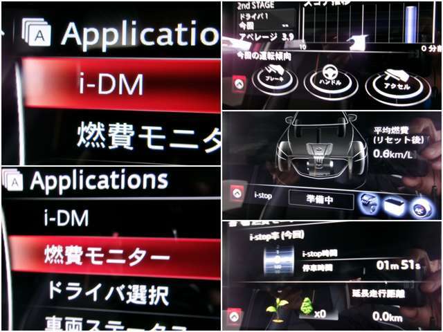 iDMといった運転スキル向上を支援するシステムも搭載され、燃費モニターと合わせて、運転しながら運転技術アップできますヨ