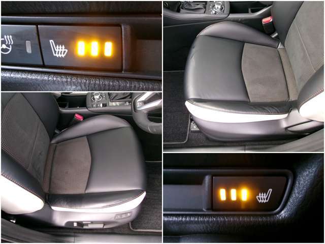 運転席＆助手席には腰部まであたためてくれる3段階調整機能付きシートヒーター機能があります