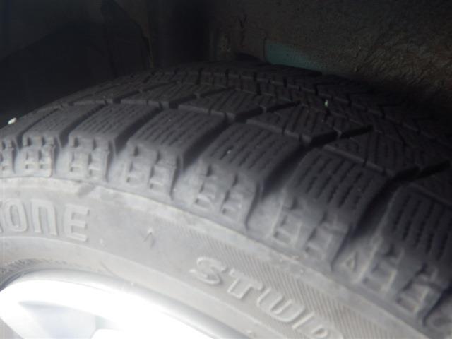 スタッドレスタイヤを履いています。