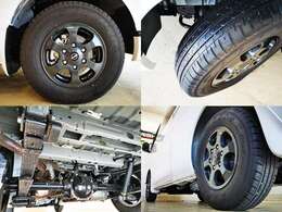オプションアルミホイル付　ワゴンモデルは　スペアタイヤレス　パンク修理キットになります