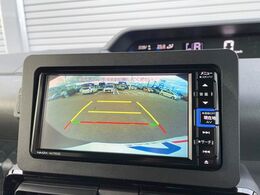 【バックカメラ】駐車時に後方がリアルタイム映像で確認できます。大型商業施設や立体駐車場での駐車時や、夜間のバック時に大活躍！運転スキルに関わらず、今や必須となった装備のひとつです！