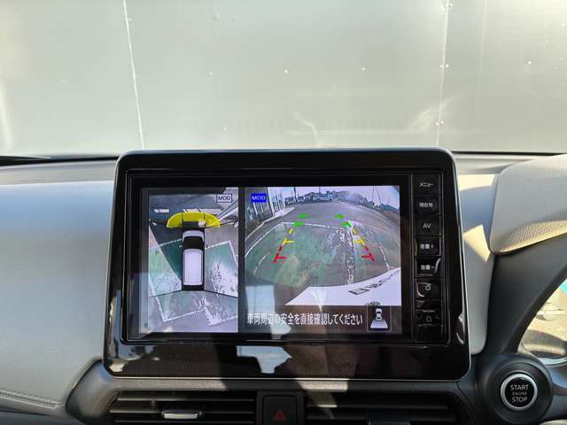 アラウンドビューモニター搭載車♪空から見ているかのような視点でクルマの周囲の状況が確認できるので、駐車が苦手な方でも安心してお乗りいただけます☆