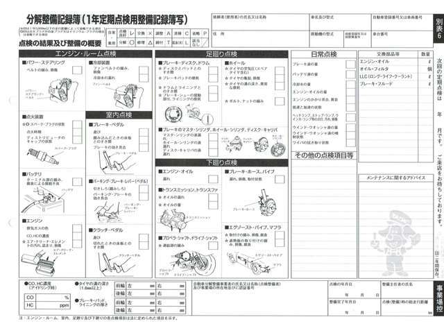 Bプラン画像：点検記録簿による点検の実施