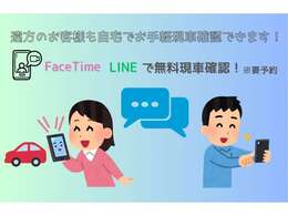 ご遠方からで当店にお越しいただけない場合でも携帯アプリを使用しリモートで現車のご覧頂く事ができます。ご要望ございましたらお尋ねください。