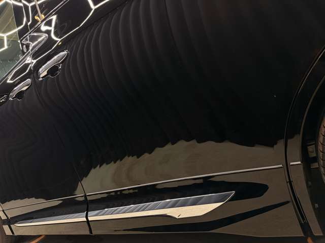 サイドスカートで低重心を強調。ブラックボディに伸びやかな水平基調が冴える