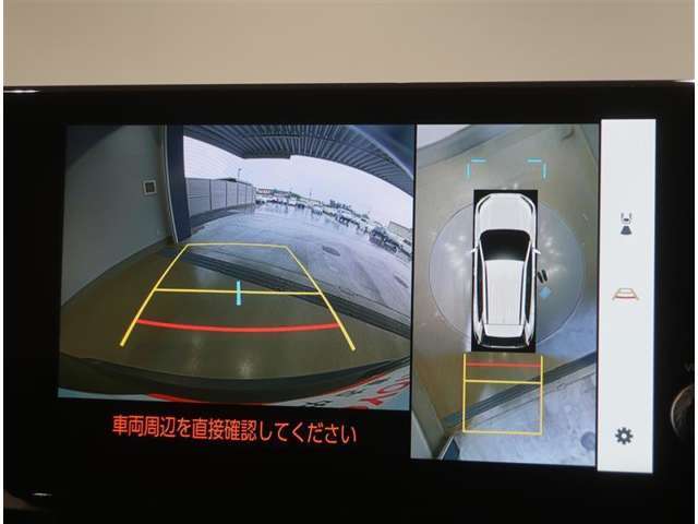 パノラミックビューモニター付きです。全方向の確認ができて安心です。