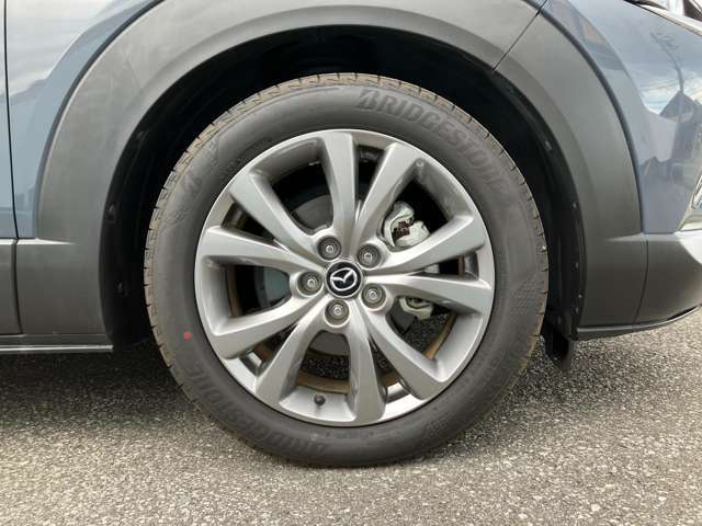 力強い走りを予感させる足回り。ホイールは【215/55R18】を設定。