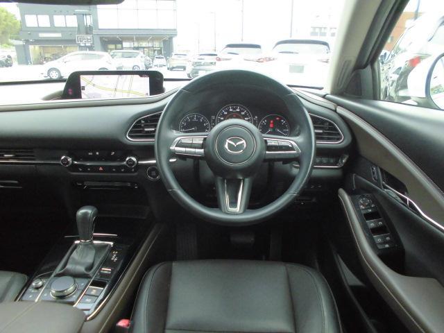 左右対称なレイアウトと水平基調の造形によってクルマとの一体感が強調され、運転への意識が自然と高まっていく、心地よい空間となっています。