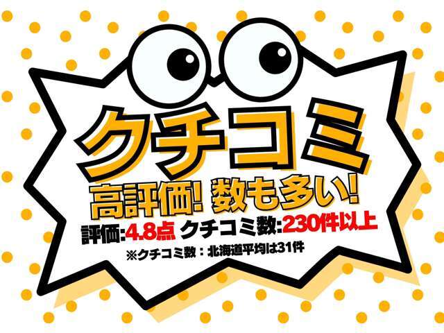 カーセンサーネット内での弊社のクチコミをご確認ください♪