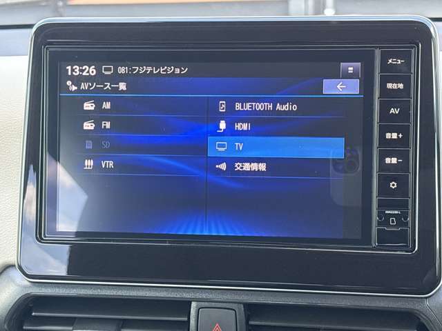 フルセグ地デジで鮮明なTVをお楽しみください！！快適なドライブのお供に、ぜひ。