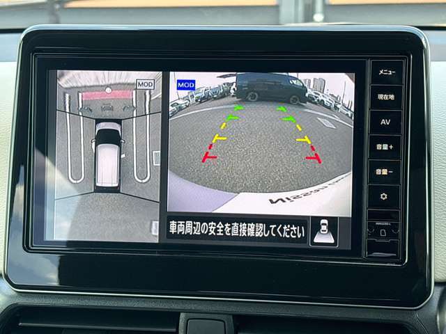 アラウンドビューモニターは車庫入れの強い味方となってくれます。上から車を見下ろすように視ることで、駐車場枠内にビシッと真っ直ぐ停めれます！☆一度使ったらわかって頂けます☆