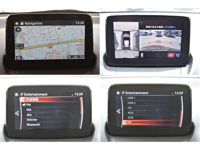 マツダコネクト　純正ナビ　360°ビューモニター　フルセグテレビ/CD/DVD/FM/AM/USB/Bluetooth/その他詳細については店頭でお確かめください。