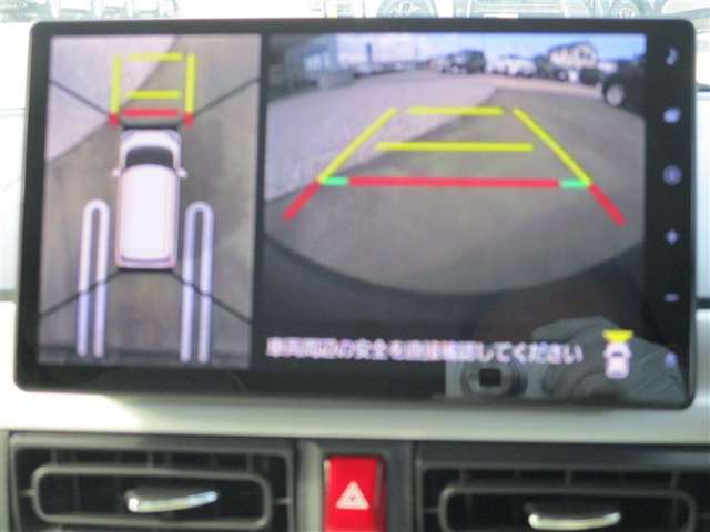 フロントカメラ＋全周囲カメラで回りを確認しながら発進♪
