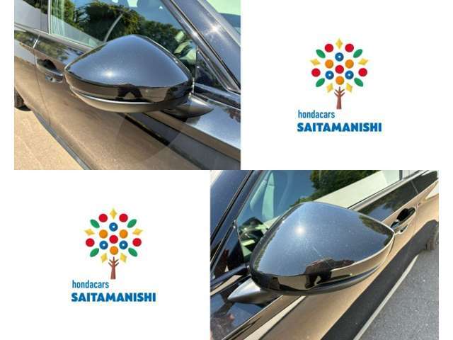 駐車時にはたたんでおくことができる電格ドアミラーです。