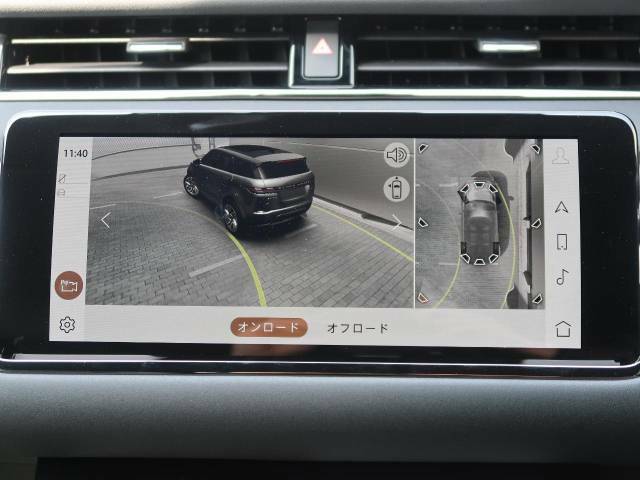 【3Dサラウンドカメラ】周囲の安全確認をアシストする機能です。3D車外ビュー、360°オーバーヘッドビューを　利用して、狭いスペースでも安心、スムーズに運転操作ができます。