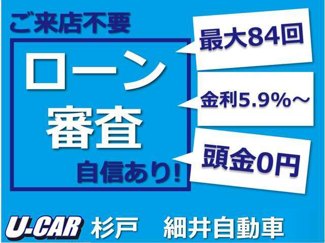 金利5.9％～最大84回まで、お客様の審査状況・ご要望に応じたプランをご案内させていただいております！