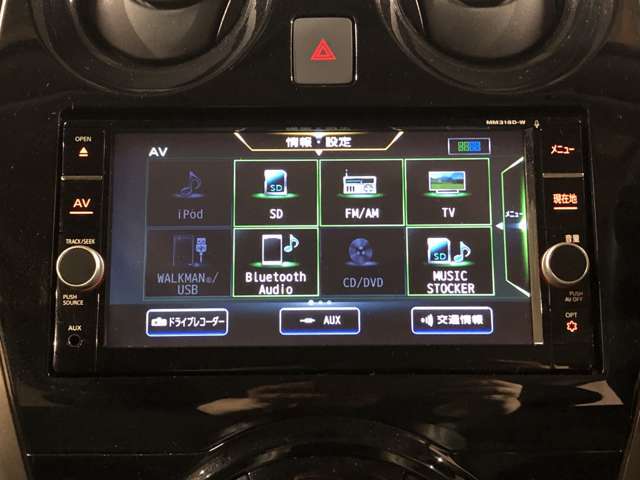 Bluetooth Audio、MUSIC STOCKER、フルセグTV、CD、DVD、再生可能です♪