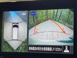 【アラウンドビューモニター】専用のカメラにより、上から見下ろしたような視点で360度クルマの周囲を確認することができます☆縦列駐車や幅寄せ時に活躍してくれます♪