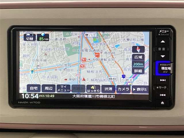 メモリーナビが付いています。初めて使用する方も安心して使えます♪fフルセグ、ブルートゥース付きです。
