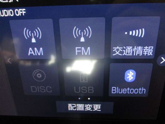 AM、FMラジオ、交通情報、CDDVD再生、USB、Bluetooth装備しています♪