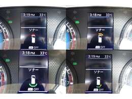 前後バンパーのコーナーセンサーは表示と音で障害物をお知らせしてくれます！！