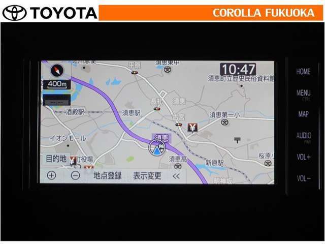 ナビゲーション付です、ナビがあるとやっぱり便利、スムーズに目的地近隣へ行けるのはとても安心します！