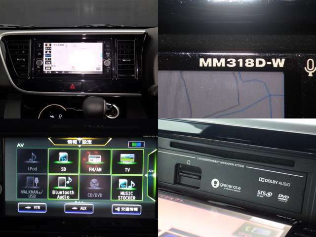 ☆純正メモリーナビ（MM318D-W）フルセグTV、CD・DVD再生、BTオーディオにも対応しています。