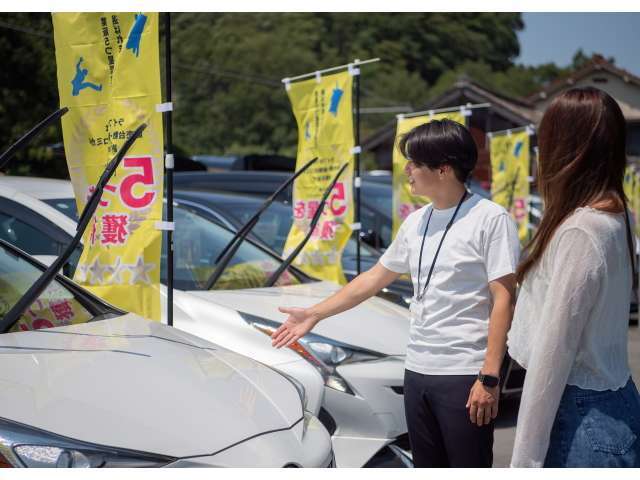 「満足の愛車選び」をお手伝いします！全車保証付き！走行距離無制限保証！ロードサービス付き！安心して愛車選びを楽しんで頂きたい♪それが当店のすべてです！！